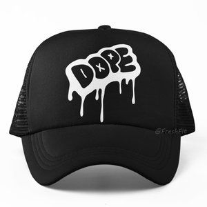 🆕Dope Drip Black Foam Trucker Hat Mesh Snapback Cap